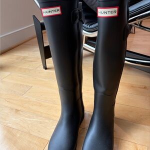 Hunter Black Rain Boot with Equestrian Details